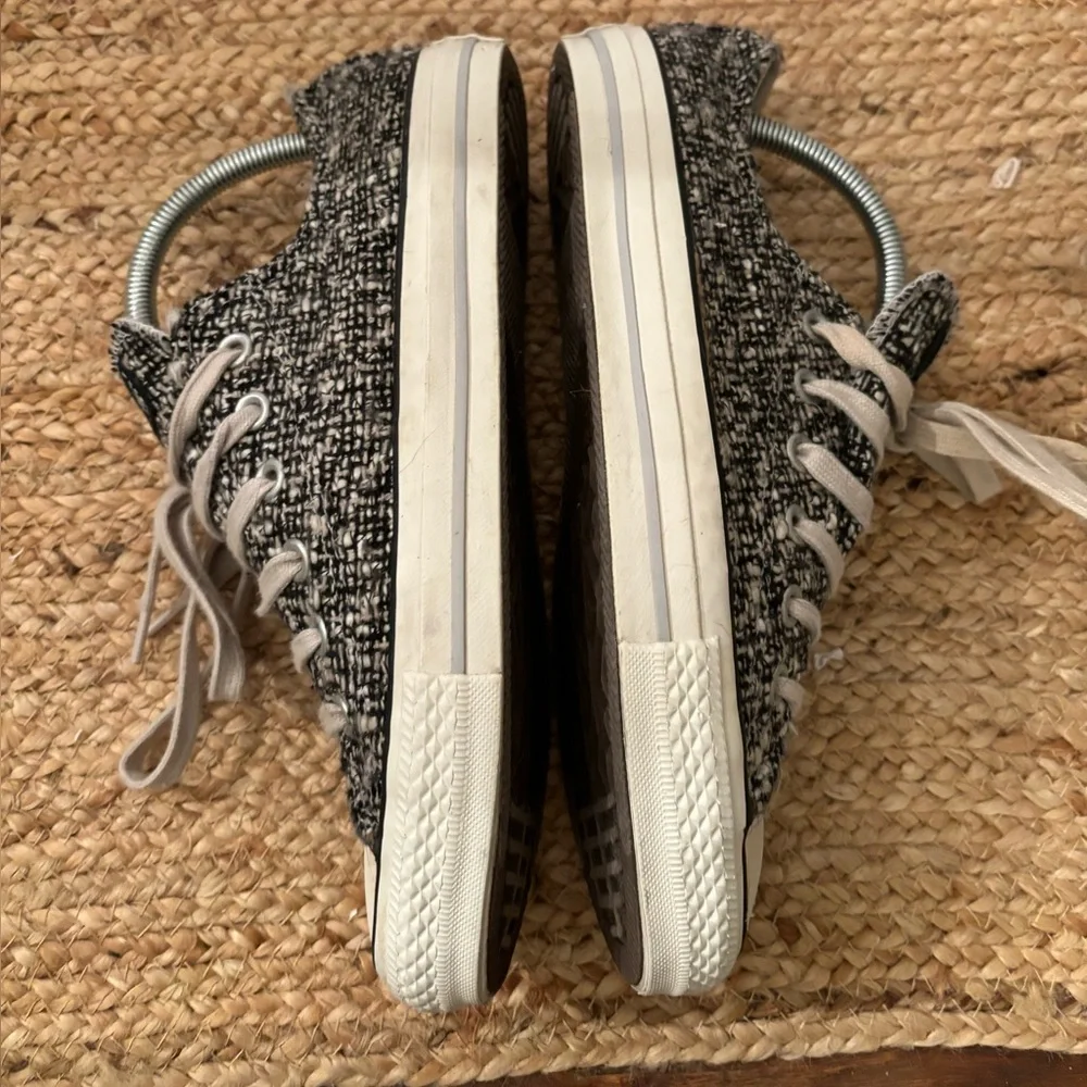 Converse‎ Knit Twill Low Top Lace Up Gray Sneakers Mens 7 Womens 9 - Picture 6 of 8